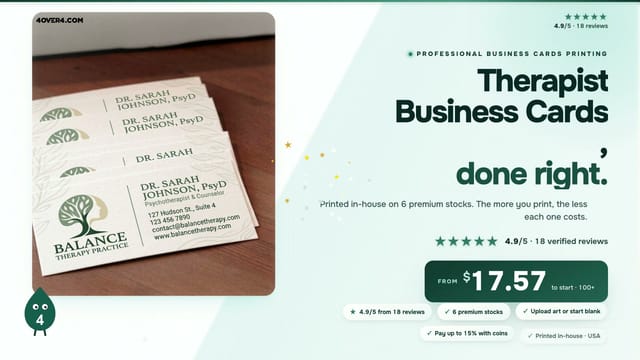 Therapist Business Cards product video