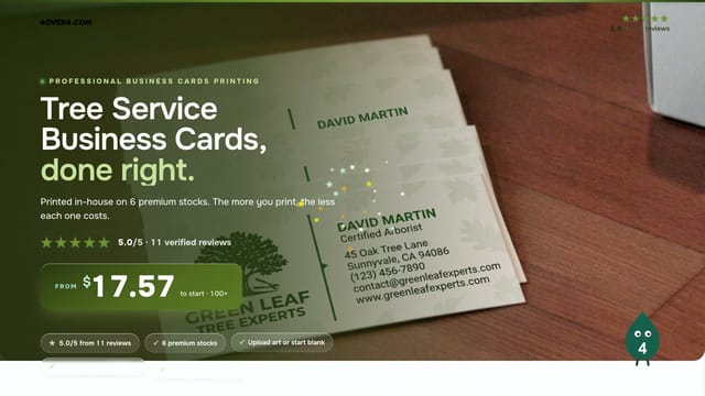 Tree Service Business Cards product video