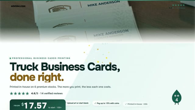Truck Business Cards product video