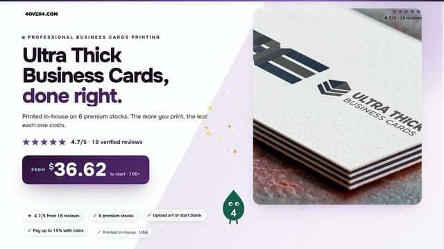 Ultra Thick Business Cards product video