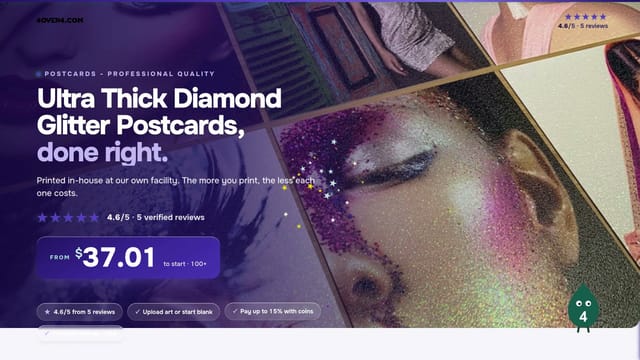 Ultra Thick Diamond Glitter Postcards product video