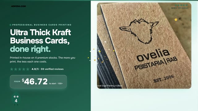 Ultra Thick Kraft Business Cards product video