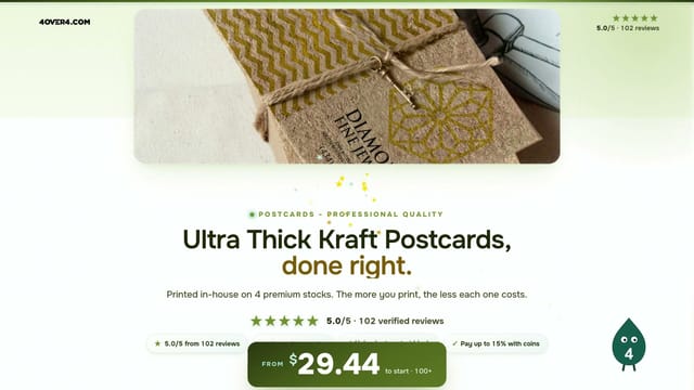 Ultra Thick Kraft Postcards product video