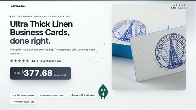 Ultra Thick Linen Business Cards product video