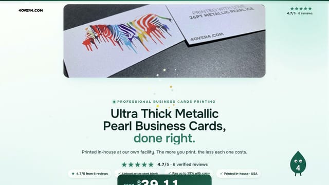Ultra Thick Metallic Pearl Business Cards product video