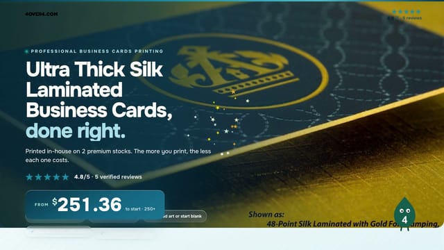 Ultra Thick Silk Laminated Business Cards product video