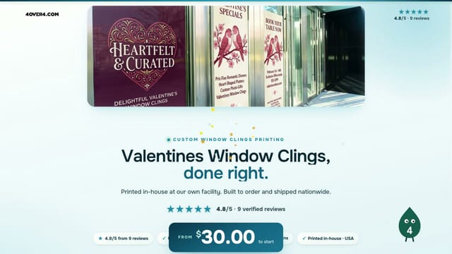 Valentines Window Clings product video