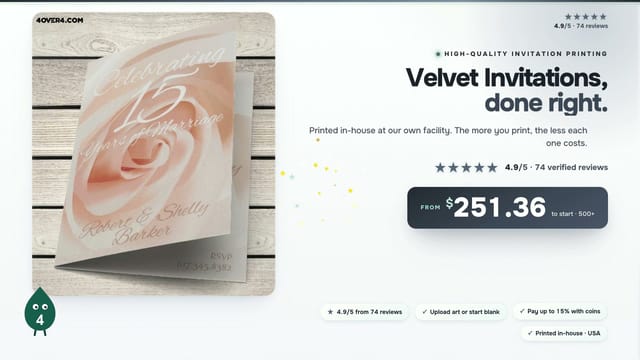 Velvet Invitations product video