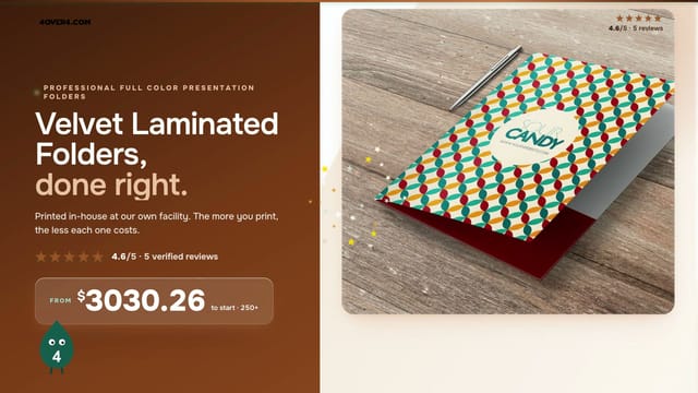 Velvet Laminated Folders product video