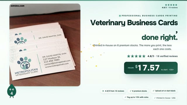 Veterinary Business Cards product video