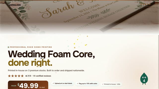 Wedding Foam Core product video