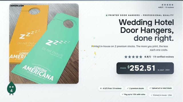 Wedding Hotel Door Hangers product video