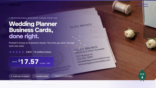 Wedding Planner Business Cards product video