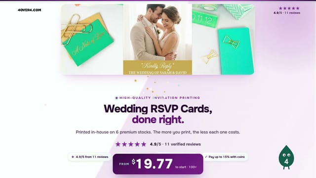 Wedding RSVP Cards product video