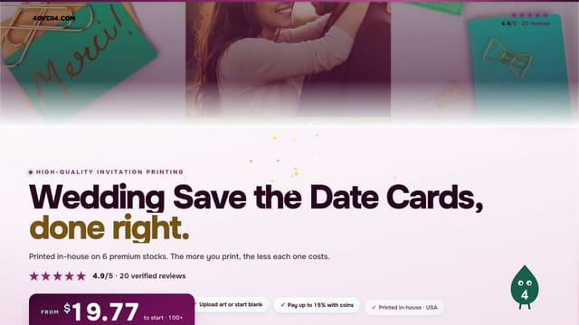 Wedding Save the Date Cards product video
