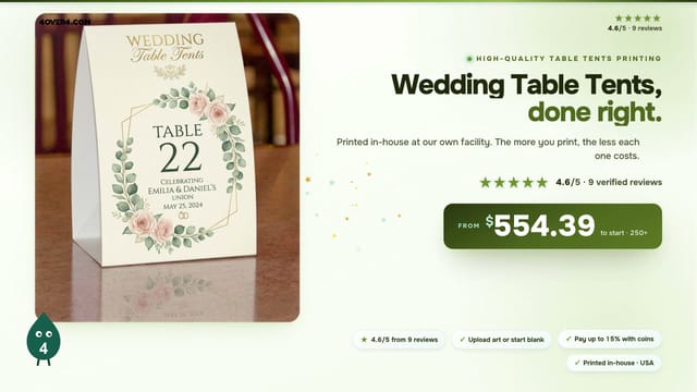 Wedding Table Tents product video