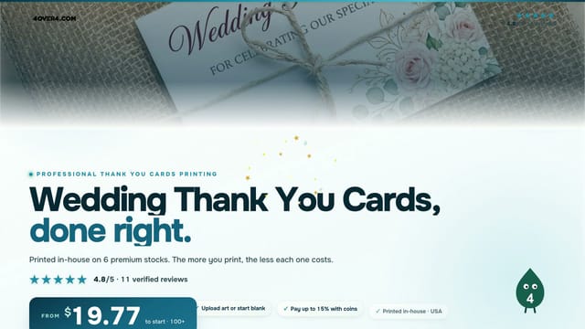Wedding Thank You Cards product video
