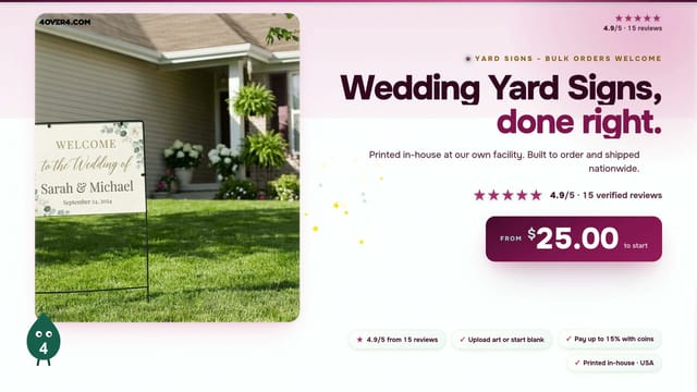 Wedding Yard Signs product video