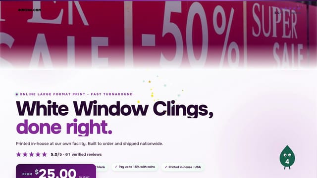 White Window Clings product video