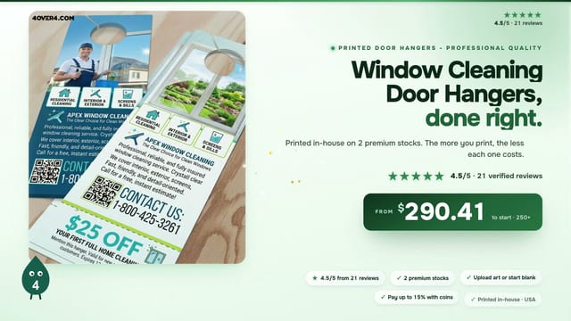 Window Cleaning Door Hangers product video