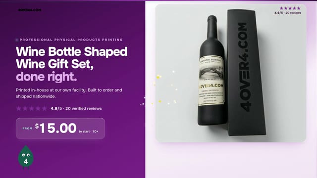 Wine Bottle Shaped Wine Gift Set product video
