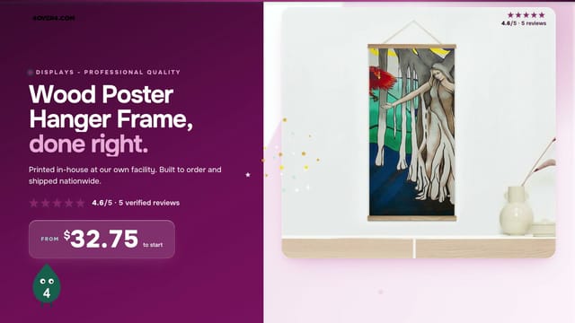 Wood Poster Hanger Frame product video