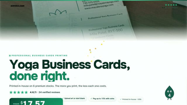 Yoga Business Cards product video