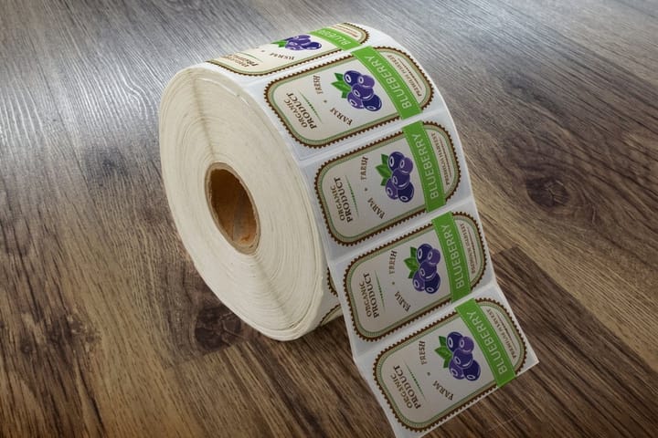 Roll labels printed by 4OVER4 sealing dental lab case boxes