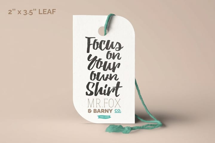 Die-Cut Hangtags printed by 4OVER4