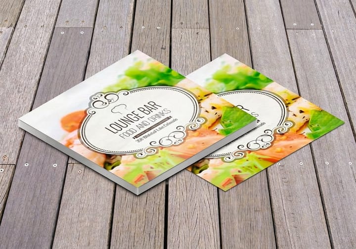 Drink Coasters from 4OVER4, part of a restaurant opening print bundle