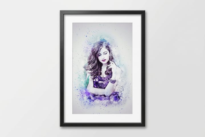 Framed poster printed by 4OVER4 on a restaurant dining room wall