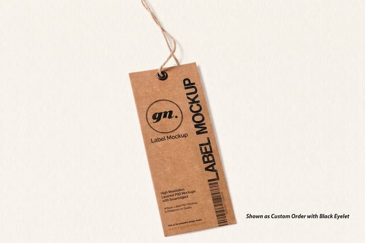 Kraft Hangtags from 4OVER4, part of a cannabis dispensary packaging set