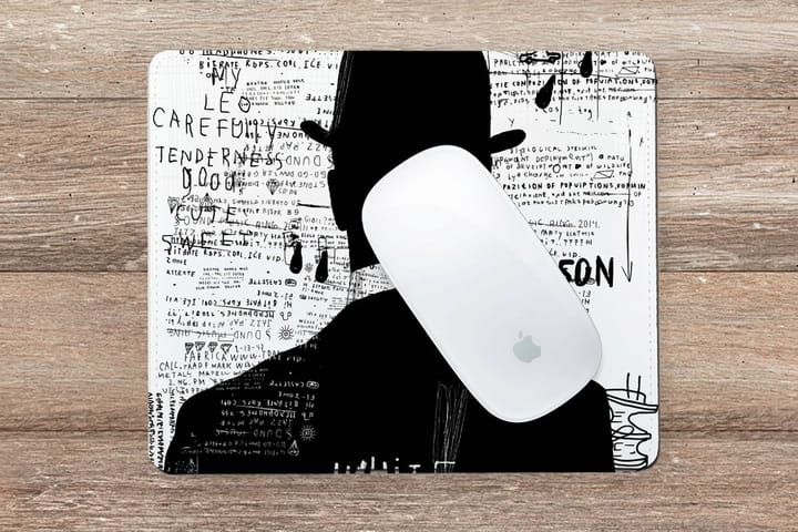 Standard mousepads printed by 4OVER4 with an IT support company's branding