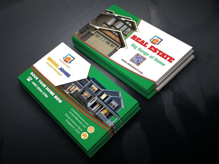 Real estate business cards printed by 4OVER4 for an office of agents