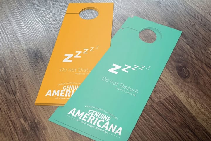 Real Estate Door Hangers from 4OVER4, part of a realtor open-house print kit