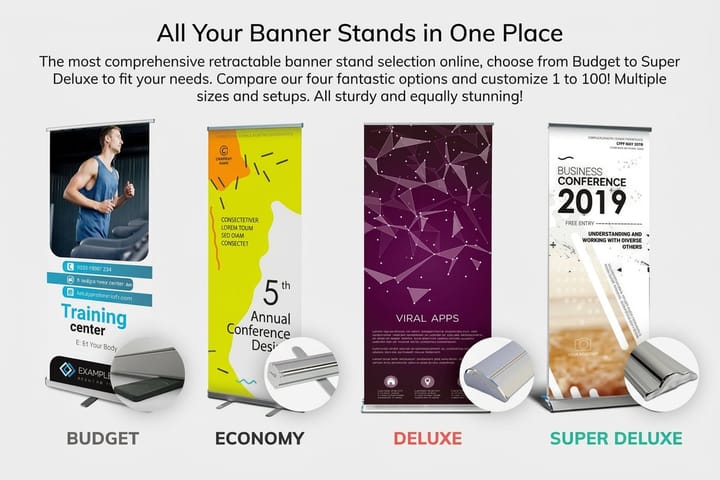 Retractable banner stand printed by 4OVER4 at a brewery festival booth