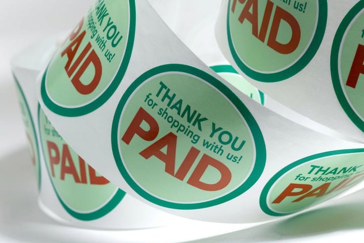 Roll stickers printed by 4OVER4 as product labels for a spa private-label retail line