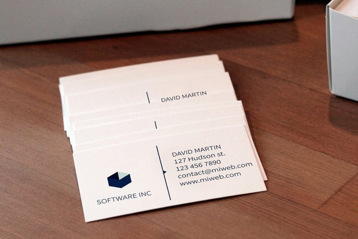 Business cards printed by 4OVER4 for a winery owner and tasting room staff