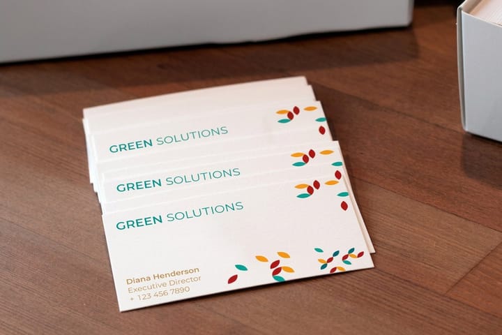 Standard Business Cards from 4OVER4, part of a cannabis dispensary packaging set