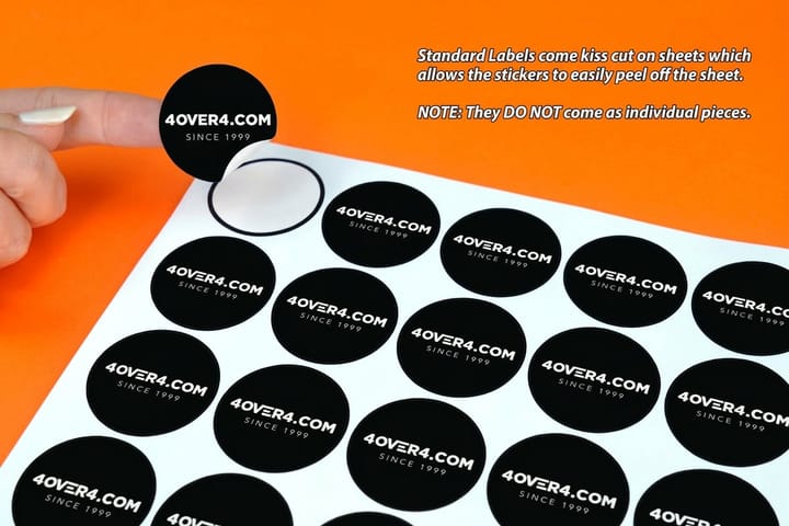 Standard stickers printed by 4OVER4 as leave-behind branding for a detailing service