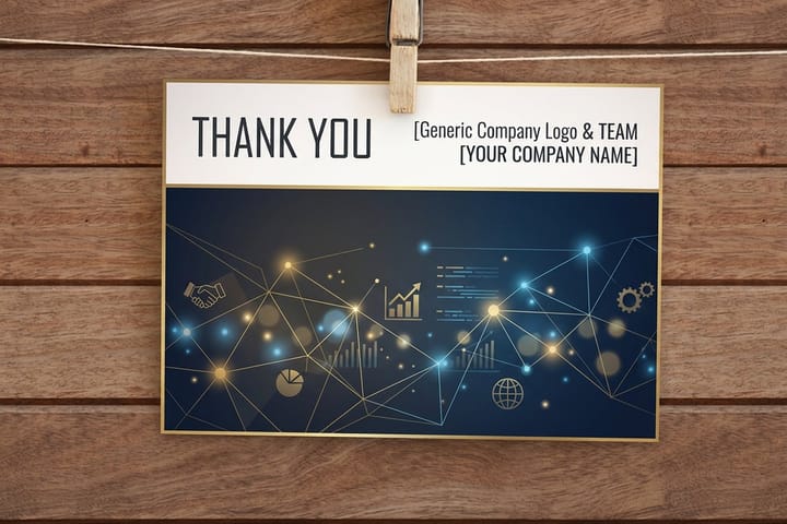 Business Thank You Cards from 4OVER4, part of a cannabis dispensary packaging set