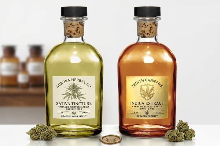 Cannabis Labels printed by 4OVER4