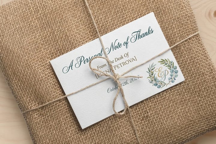Thank you cards printed by 4OVER4 mailed after a completed auto repair