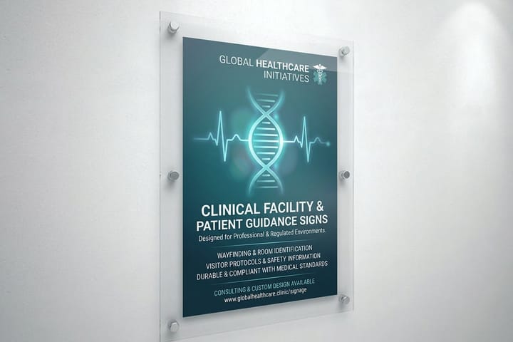 Medical signs printed by 4OVER4 announcing a practice is accepting new patients