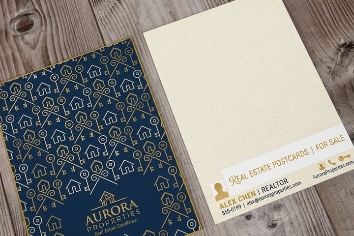 Real Estate Postcards printed by 4OVER4