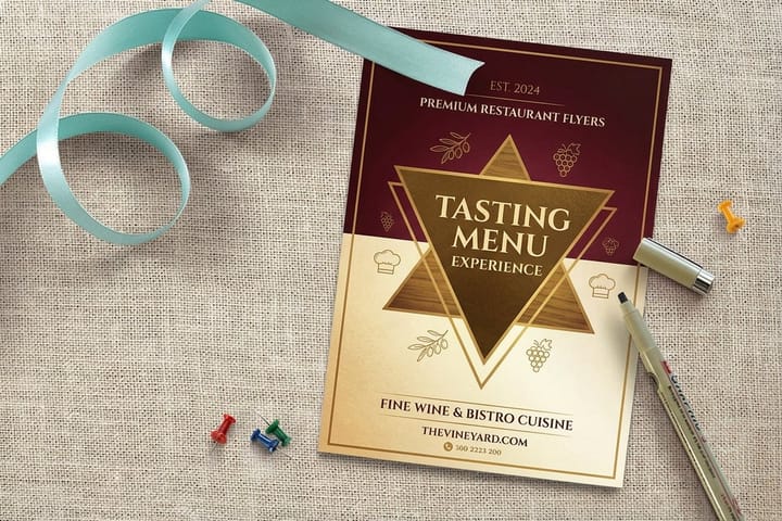 Restaurant Flyers printed by 4OVER4