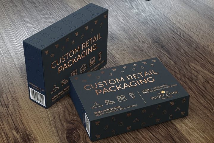 Custom printed retail boxes by 4OVER4 for premium food orders