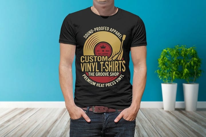 Vinyl printed t-shirts from 4OVER4 with custom name and number graphics