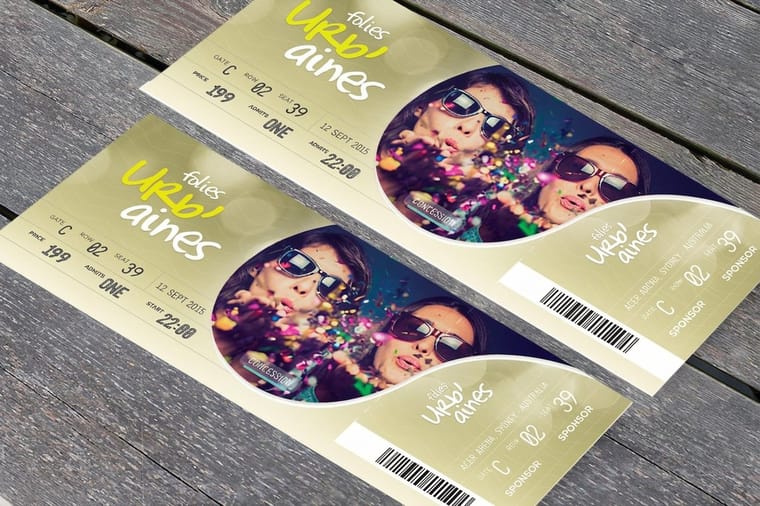 Custom raffle tickets printed by 4OVER4