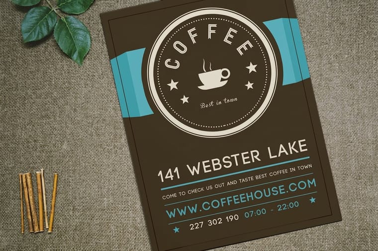 Standard flyers printed on quality stock by 4OVER4
